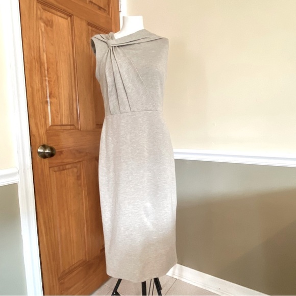 JASON WU Cream Silk Lined Midi Dress